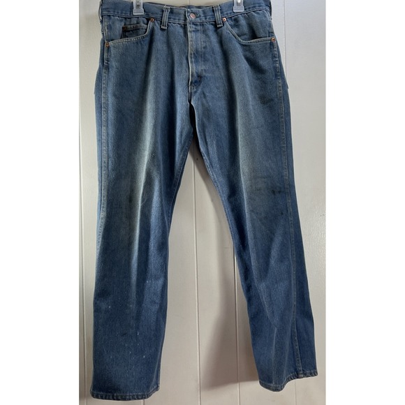 Vintage Roebucks Jeans Mens 36x32 Blue Denim Pants Boot Cowboy Genuine Sears USA - Picture 1 of 16